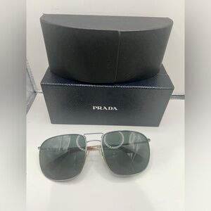 Prada Aviator Polarized Sunglasses SPR 52T 5AV-6P0 60*18*140